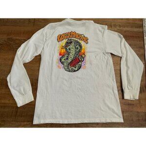 Loser Machine Long Sleeve White T shirt Medium Cobra Snake Good Luck Don't Die